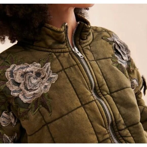 Free People x Tricia Fix Upcycled Quilted Jacket - S - Picture 3 of 8